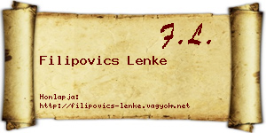 Filipovics Lenke névjegykártya