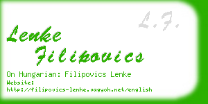 lenke filipovics business card